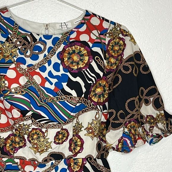 NWT RHODE Hailey Chain-print Cotton-voile Mini
Dress In Cream Multi Size 2 - Picture 4 of 16